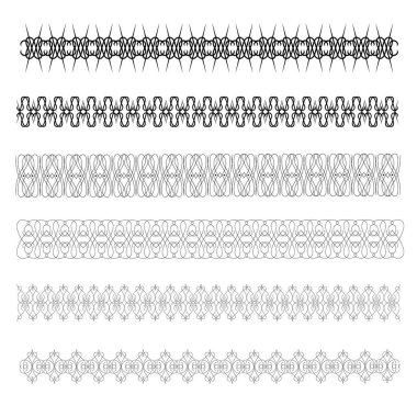 Davetiyeler, kartpostallar ve diğer basılı ürünler dekorasyon için desenli, dekoratif çerçeve.