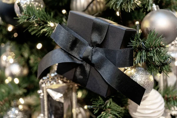 Caja Regalo Árbol Navidad — Foto de Stock