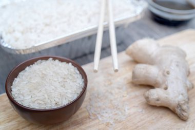 Asya gıda beyaz pirinç.