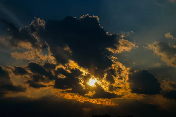 Latar Langit Matahari Terbenam Abstrak — Stok Foto