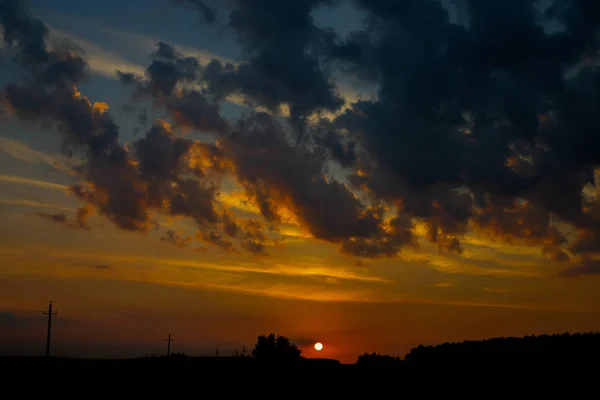 Beautiful Orange Yellow Sky — Stock Photo, Image