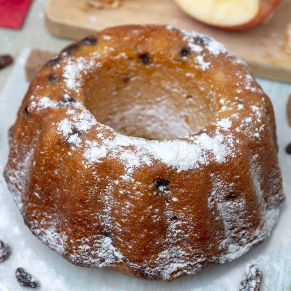 Pastel Casero Delicioso Recién Horneado Con Mandarinas Pasas Vacaciones Para —  Fotos de Stock