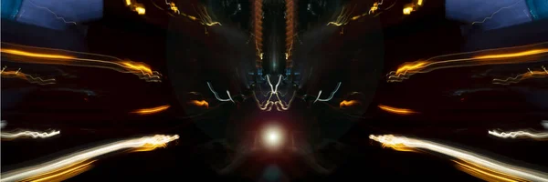 Светящиеся Линии Черном Пространстве Абстрактный Фон Линиями Свечением — стоковое фото