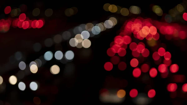 Yuvarlak Araba Işıklar Yumuşak Odak — Stok fotoğraf