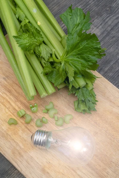 Céleri Frais Vert Sain Savoureux Une Énergie Positive Pour Votre — Photo