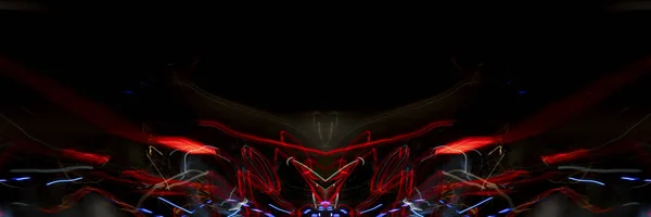 Светящиеся Линии Черном Пространстве Абстрактный Фон Линиями Свечением — стоковое фото