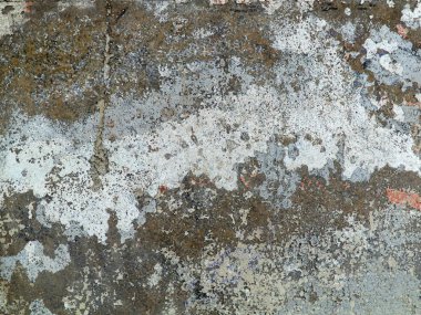 Gri bir duvar eski boya kırık. arka plan, yüzey zaman ve hava tarafından tahrip
