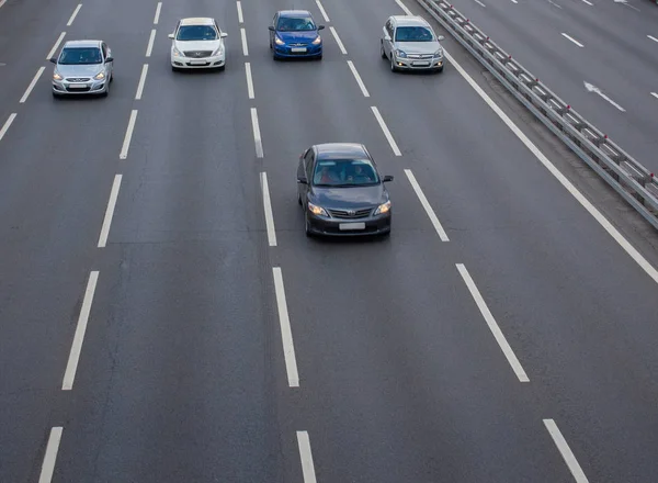 Coches Carretera Vista Desde Arriba — Foto de Stock