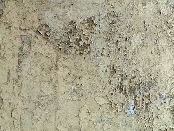 Gray Gebarsten Verf Een Oude Muur Achtergrond Oppervlakte Vernietigd Door — Stockfoto