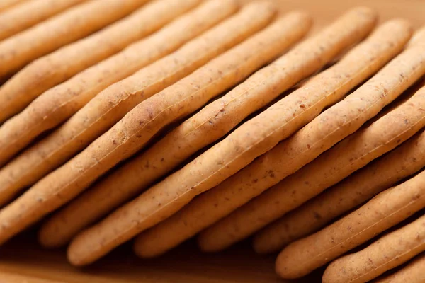 Galletas Sguare Secas Una Mesa Madera — Foto de Stock