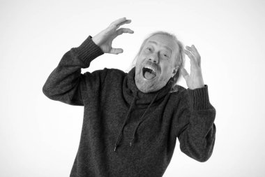 Mutlu beyaz adam winks