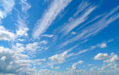 White clouds on a blue sky. clipart