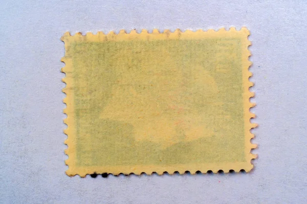 Rückseite Einer Briefmarke Nahaufnahme — Stockfoto