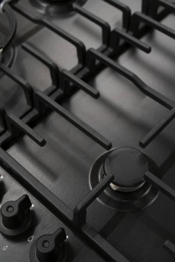 Mutfakta yemek için modern gaz sobası