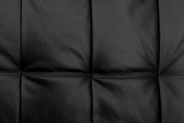 Black Leather Sofa Texture — Stock Photo, Image