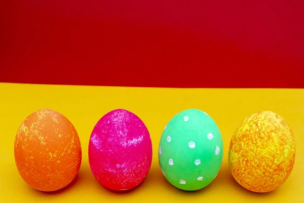 Färgglada Handgjorda Påskägg Festlig Tradition — Stockfoto