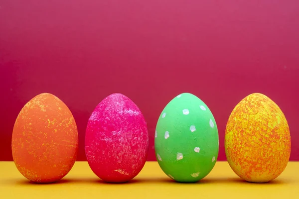 Färgglada Handgjorda Påskägg Festlig Tradition — Stockfoto