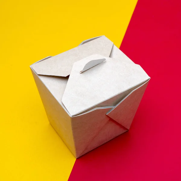 Paper carton box for chinese food wok. — Stock Photo, Image