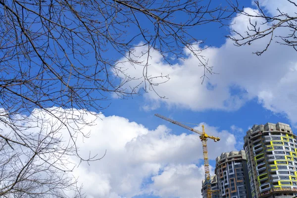 Large Construction Cranes View — Stock Photo, Image