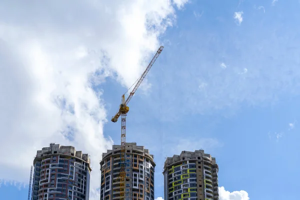 Large Construction Cranes View — Stock Photo, Image