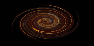Parlayan turuncu spiral. Soyut arka plan