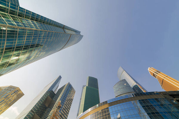 Skyscrapers against the sky. Business buildings of the modern city