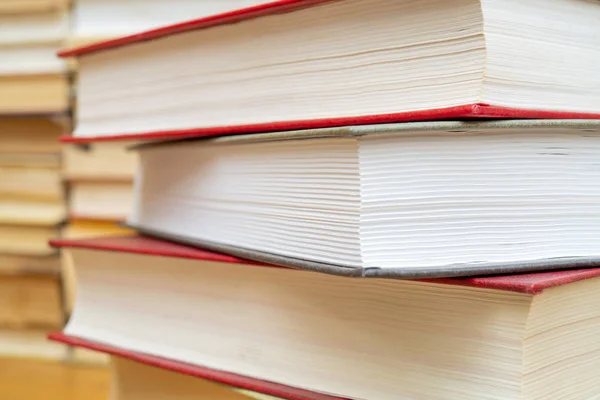 Close Stacks Books Table — Stock Photo, Image