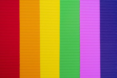 Oluklu kağıt renkli arka plan. Yumuşak odak. Kopyalama alanı