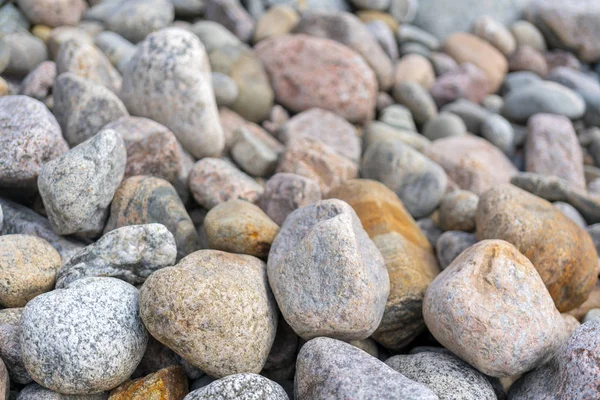 Des Cailloux Sur Rivage Pierres Rondes Sur Côte — Photo