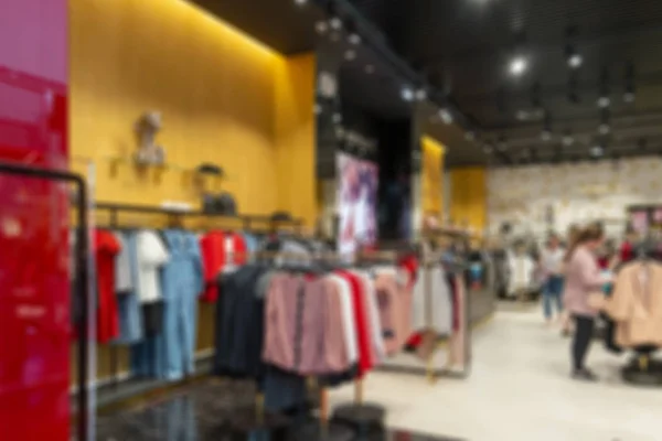 Interior Clothing Store Blurred Background — Stock Photo, Image