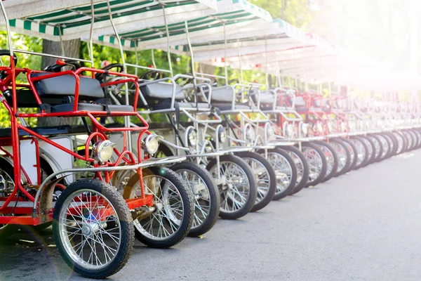 Primer Plano Aparcamiento Bicicletas Calle Ciudad — Foto de Stock