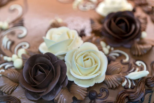 Çikolatalı krema yakın plan.