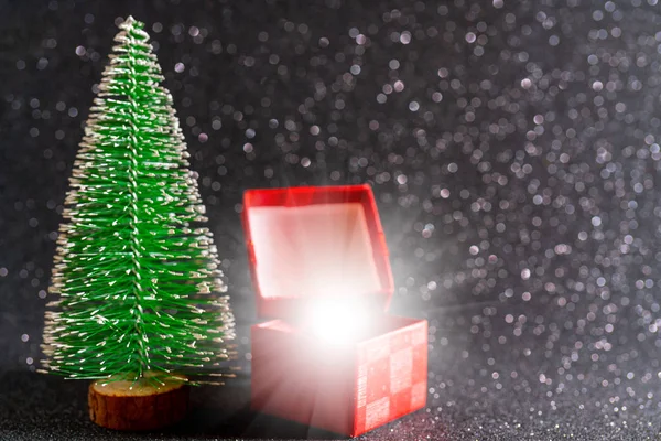 Arbre Noël Avec Ampoule — Photo