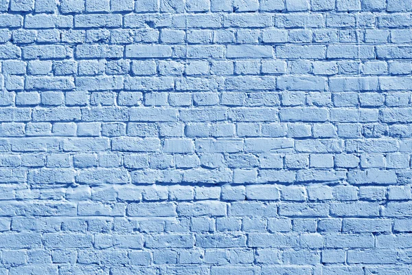 Blue Brick Wall Loft Interior Design Blue Paint Facade — Stock Photo, Image