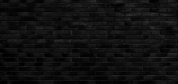 Black Brick Wall Loft Interior Design Black Paint Facade — Stock Photo, Image