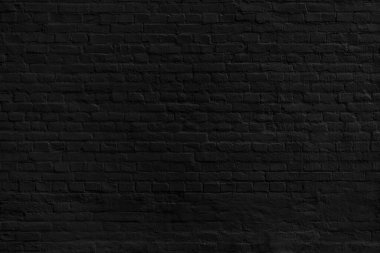 Tasarım iç mimarisi ve çeşitli arkaplanlar için siyah tuğla duvarın arkaplanı