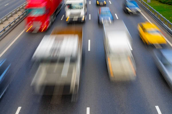 Wazige Auto Het Wegverkeer — Stockfoto