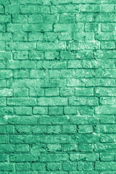 Fundo Antiga Parede Tijolo Verde Para Design Interior Várias Cenas — Fotografia de Stock