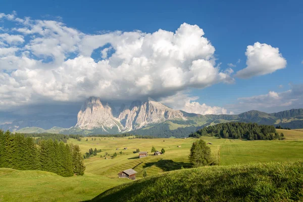 Dolomieten Alpen Alpe Siusi Schilderachtig Idyllisch Landschap — Stockfoto