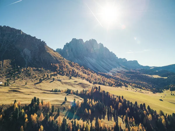 意大利Trentino Alto Adige白云岩阿尔卑斯山的秋季风景. — 图库照片