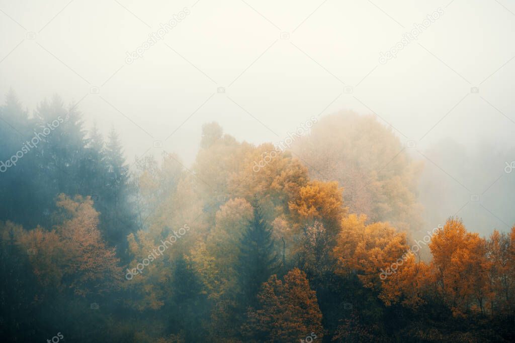 Autumn landscape in the Dolomites Alps, Trentino Alto Adige, Italy.