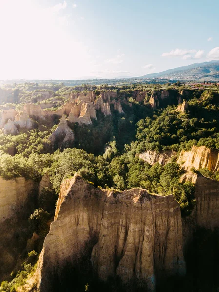 Balze Valdarno, canyon i Toscana, Italia. – stockfoto