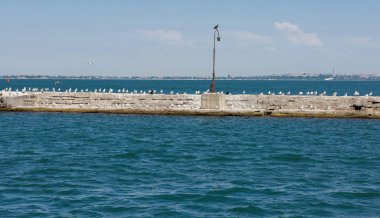 Deniz feneri ve dalgalar