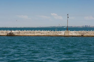 Deniz feneri ve dalgalar