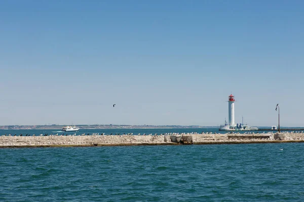 Lighthouse and the waves