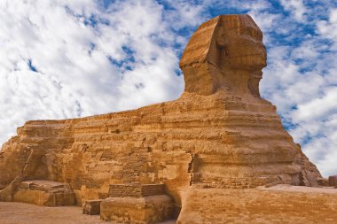 Görünüm Sfenks Mısır, sahara Çölü'nde giza Yaylası