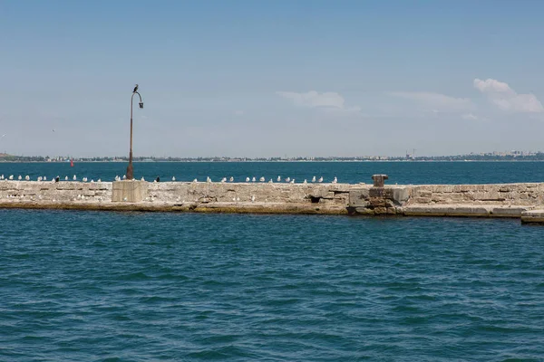 View Sea Pier Mediterranean Coast — Stock Photo, Image