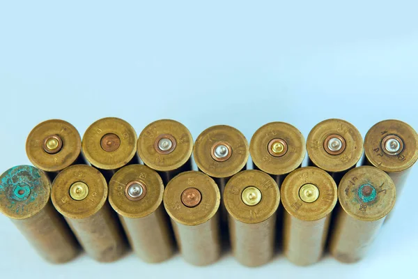 Hunting Cartridges Cartridges White Background Hunting Ammunition — Stock Photo, Image