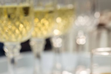 Bokeh 'li bir restoranın bulanık arka planı