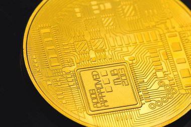 cryptocurrency altın paralar - Bitcoin, Ethereum. Sanal para kavramı.